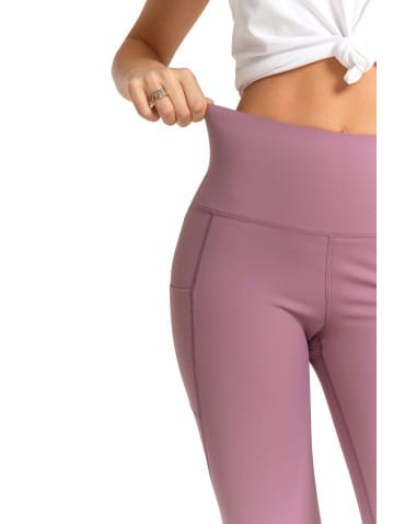 Legginsy damskie - Legginsy damskie z wysokim stanem funkcyjne RÓŻOWY - produkt 10
