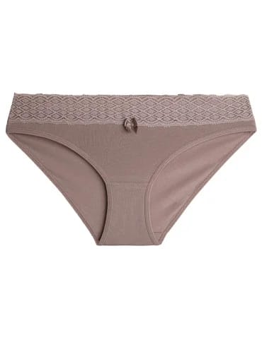 Majtki damskie bikini z miękkiego modalu figi z koronkowym pasem 3-pak  - produkt 2