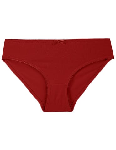 Majtki figi - Figi damskie bikini bawełniane gładkie z kokardką zestaw 3-pak WIELOKOLOROWY - produkt 4