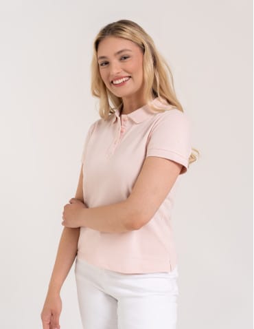 Koszulki polo - Koszulka polo damska z kołnierzykiem RÓŻOWY - produkt 3