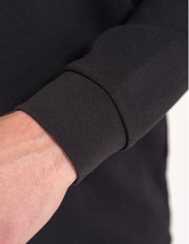 Koszulki z długim rękawem - Koszulka męska z długim rękawem longsleeve bawełniana bez wzoru CZARNY - produkt 3