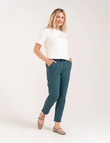 Spodnie damskie jogger w stylu casual z bawełny  - produkt 2