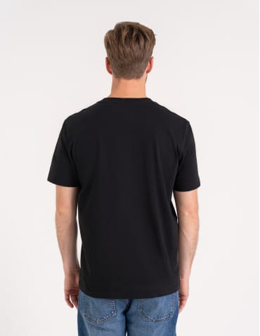 Koszulki z krótkim rękawem - T-shirt męski bawełniany 100% z krótkim rękawem koszulka męska z nadrukiem CZARNY - produkt 5