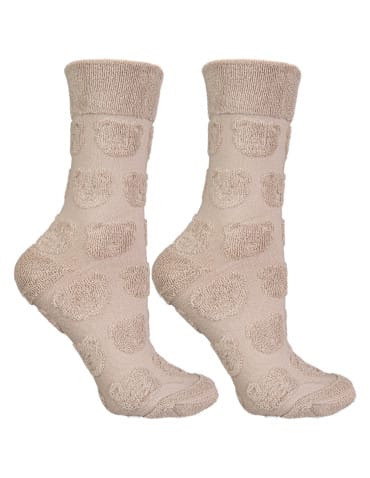 Skarpetki damskie długie bawełniane frotte w misie 3D 3-pak  - produkt 2