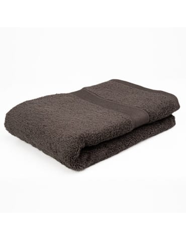 Ręcznik bawełniany 100% miękki chłonny ręcznik bordiura jodełka do 50x100cm - BRĄZOWY