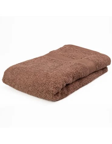 Ręcznik bawełniany 100% miękki chłonny ręcznik bordiura jodełka do 50x100cm - BRĄZOWY
