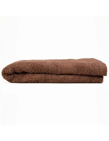 Ręcznik bawełniany 100% miękki chłonny ręcznik bordiura jodełka do 50x100cm - BRĄZOWY  - produkt 2