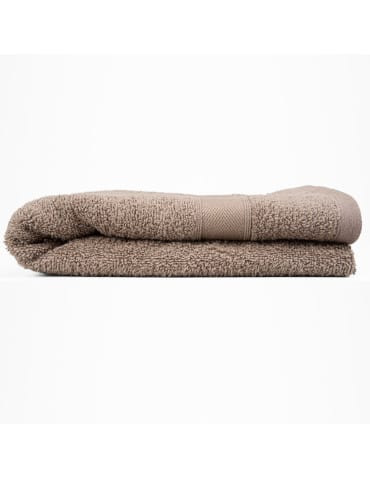 Ręczniki - Ręcznik bawełniany 100% miękki chłonny ręcznik bordiura jodełka do 50x100cm MOKKA - produkt 2