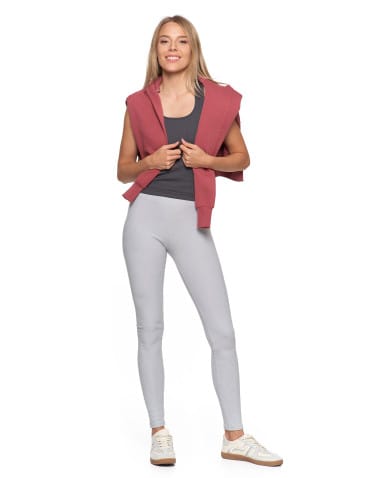 Legginsy damskie - Ciepłe legginsy damskie prążkowane getry z wysokim stanem SZARY - produkt 6