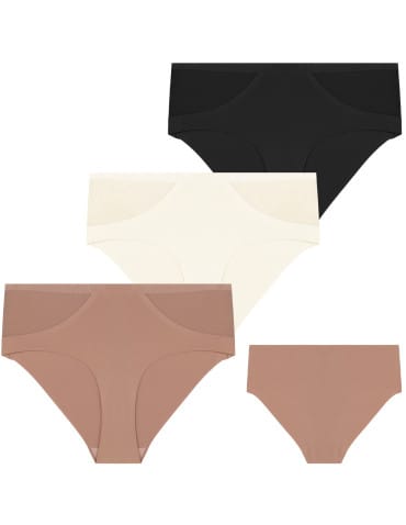 Damskie bikini figi bezszwowe z siateczką 3-pak