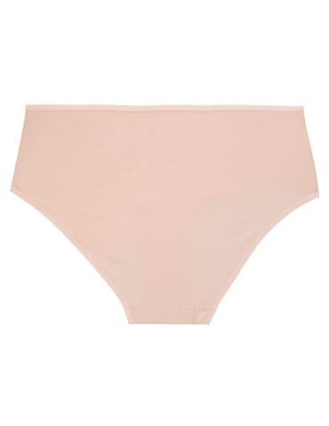 Majtki z wysokim stanem - Figi damskie bawełniane majtki maxi bikini z delikatną koronką i wyższym stanem 3-pak WIELOKOLOROWY - produkt 5