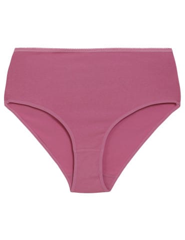 Majtki z wysokim stanem - Figi damskie bawełniane majtki elastyczne maxi bikini z wyższym stanem 5-pak WIELOKOLOROWY - produkt 2