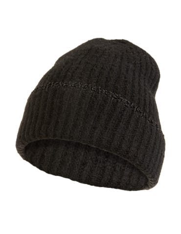 Czapka damska zimowa beanie z błyszczącą nitką