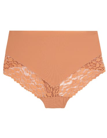 Majtki z wysokim stanem - Majtki damskie maxi bikini wysokie modelujące z koronkowym wykończeniem 3-pak WIELOKOLOROWY - produkt 4