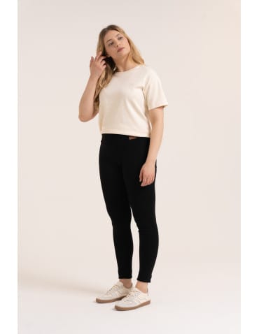 Legginsy ocieplane - Legginsy damskie getry kryjące dopasowane z wysokim stanem - produkt 4