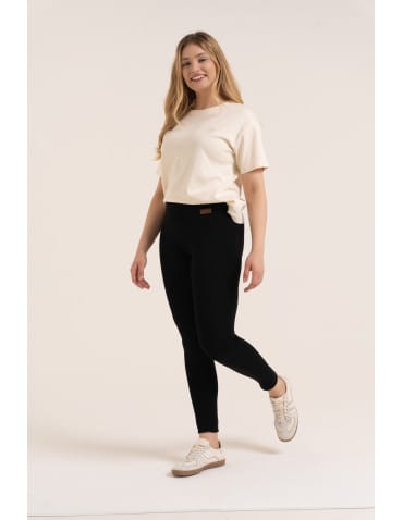Legginsy ocieplane - Legginsy damskie getry kryjące dopasowane z wysokim stanem - produkt 6