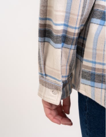 Koszule - Koszula damska w kratę 100% bawełniana oversize luźna kurtka koszulowa WZÓR 1 - produkt 5