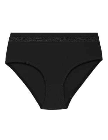 Majtki z wysokim stanem - Majtki damskie maxi bikini z wysokim stanem i koronką zestaw 3-pak WIELOKOLOROWY - produkt 3