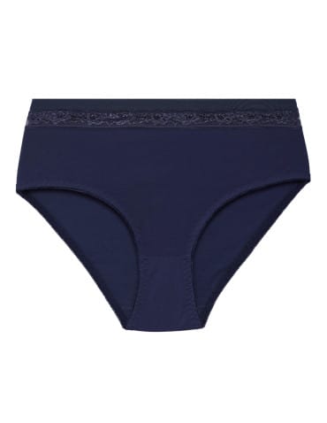 Majtki z wysokim stanem - Majtki damskie maxi bikini z wysokim stanem i koronką zestaw 3-pak WIELOKOLOROWY - produkt 5