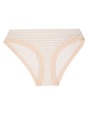 Majtki figi - Majtki damskie figi bikini z modalu w paski prążkowane zestaw 3-pak WIELOKOLOROWY - produkt 3