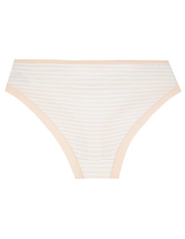 Majtki figi - Majtki damskie figi bikini z modalu w paski prążkowane zestaw 3-pak WIELOKOLOROWY - produkt 4