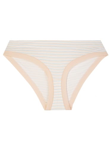 Majtki figi - Majtki damskie figi bikini z modalu w paski prążkowane zestaw 3-pak WIELOKOLOROWY - produkt 6