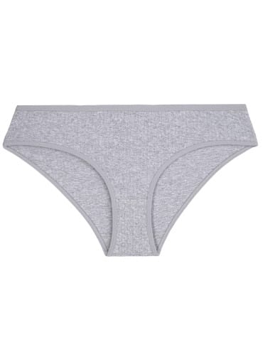 Majtki figi - Majtki damskie figi bikini bawełniane strukturalne prążkowane zestaw 3-pak WIELOKOLOROWY - produkt 4