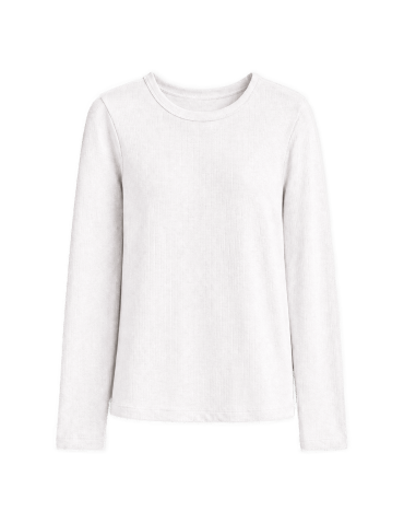 Bluzki z długim rękawem - Bluzki damskie longsleeve wielopak z bawełną organiczną prążkowane 3-pak 3XL - produkt 4