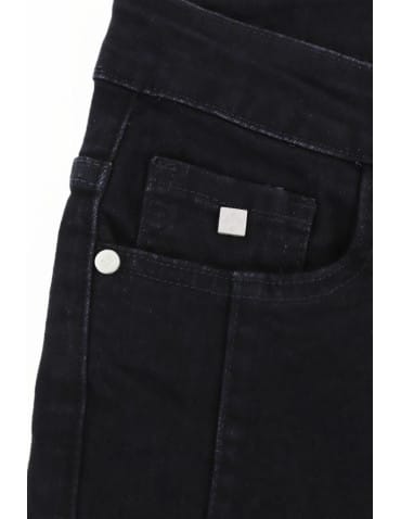 Spodnie damskie - Spodnie damskie jeansowe mom fit CZARNY - produkt 3