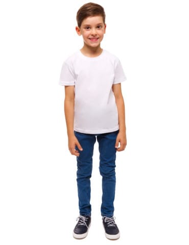 Chłopiec - T-shirt bawełniany młodzieżowy BIAŁY - produkt 3