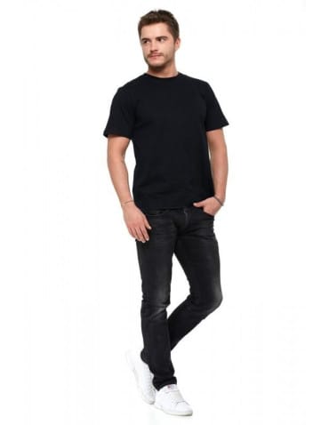Koszulki i Tank Topy - Koszulka męska bawełniana T-shirt CZARNY - produkt 2