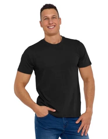 Koszulki i Tank Topy - Koszulka męska bawełniana T-shirt CZARNY - produkt 1