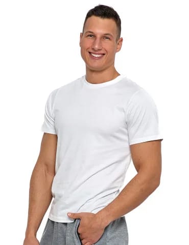 Koszulki i Tank Topy - Koszulka męska bawełniana T-shirt BIAŁY - produkt 1