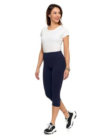 Klasyczne legginsy 3/4 damskie peach touch  - produkt 2