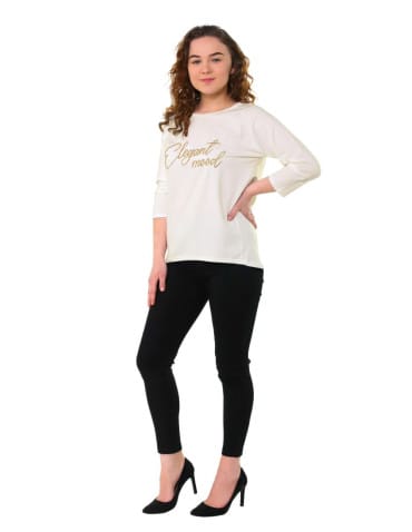 Bluzki i koszule - Bluzka damska elegant mood KREMOWY - produkt 1