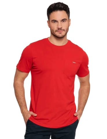 Koszulka męska T-shirt bawełniany z kieszonką