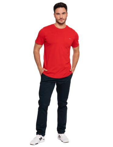 Koszulki i Tank Topy - Koszulka męska T-shirt bawełniany z kieszonką BORDOWY - produkt 4