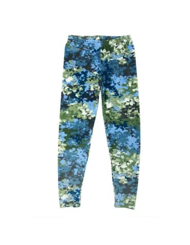 Dziewczynka - Legginsy dziecięce welurowe w moro WZÓR 2 - produkt 1
