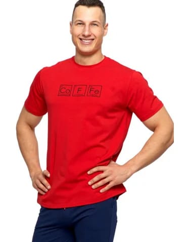 T-shirt męski bawełna z elastanem Coffe