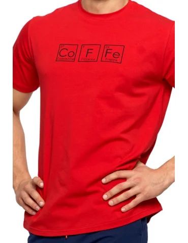 T-shirt męski bawełna z elastanem Coffe - produkt 2