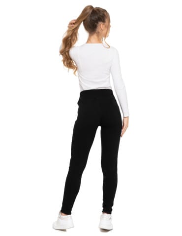 Legginsy damskie - Ocieplane legginsy damskie z wysokim stanem czarne CZARNY - produkt 4