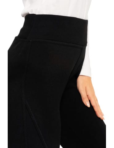 Legginsy damskie - Ocieplane legginsy damskie z wysokim stanem czarne CZARNY - produkt 5