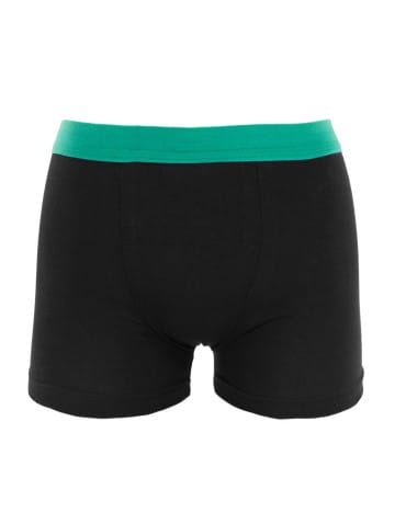 Bokserki - Bokserki bawełniane chłopięce gładkie 3-pak CZARNY - produkt 4