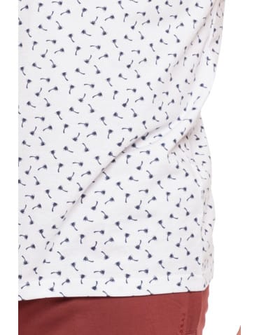 Koszulki i Tank Topy - T-shirt męski bawełniany z okrągłym dekoltem wzór w palmy BIAŁY - produkt 3