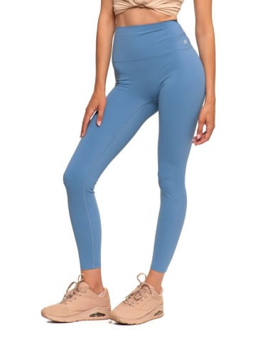 Legginsy damskie - Legginsy damskie sportowe funkcyjne z wysokim stanem JEANS - produkt 3