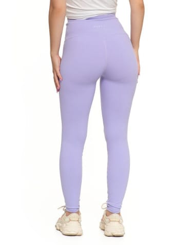 Legginsy damskie - Legginsy damskie sportowe funkcyjne z wysokim stanem FIOLETOWY - produkt 5