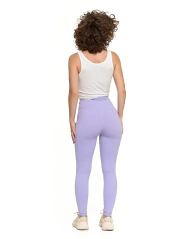 Legginsy damskie sportowe funkcyjne z wysokim stanem - FIOLETOWY - produkt 2