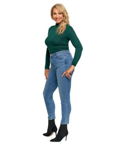 Spodnie jeansy damskie skinny z wysokim stanem - produkt 2