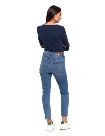 Spodnie damskie - Spodnie jeansy damskie skinny z wysokim stanem JEANS - produkt 5