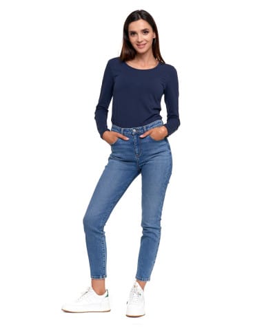 Spodnie damskie - Spodnie jeansy damskie skinny z wysokim stanem JEANS - produkt 7